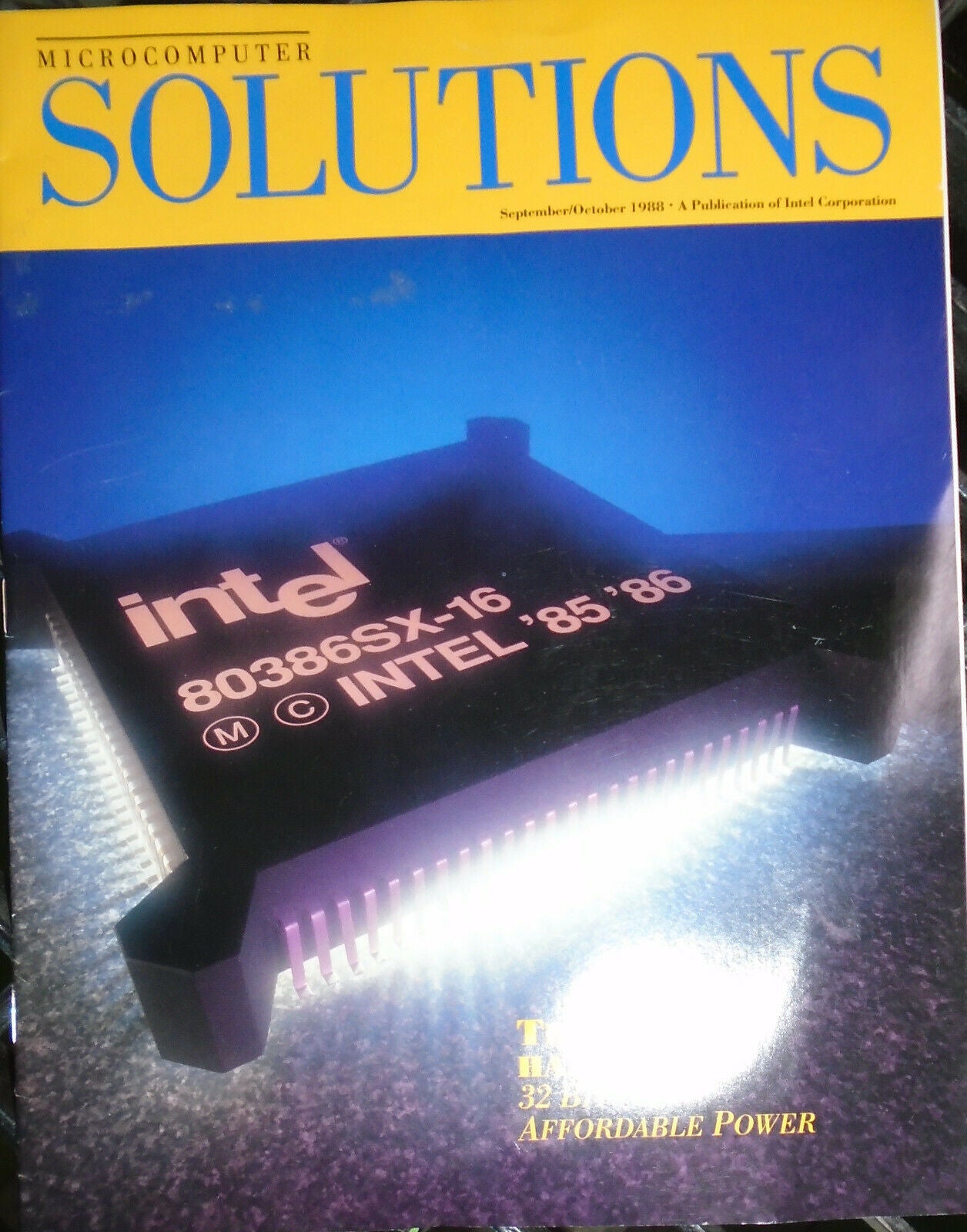 Microcomputer Solutions - Lot of 4 Intel Corporation magazines, 1984 - 1988