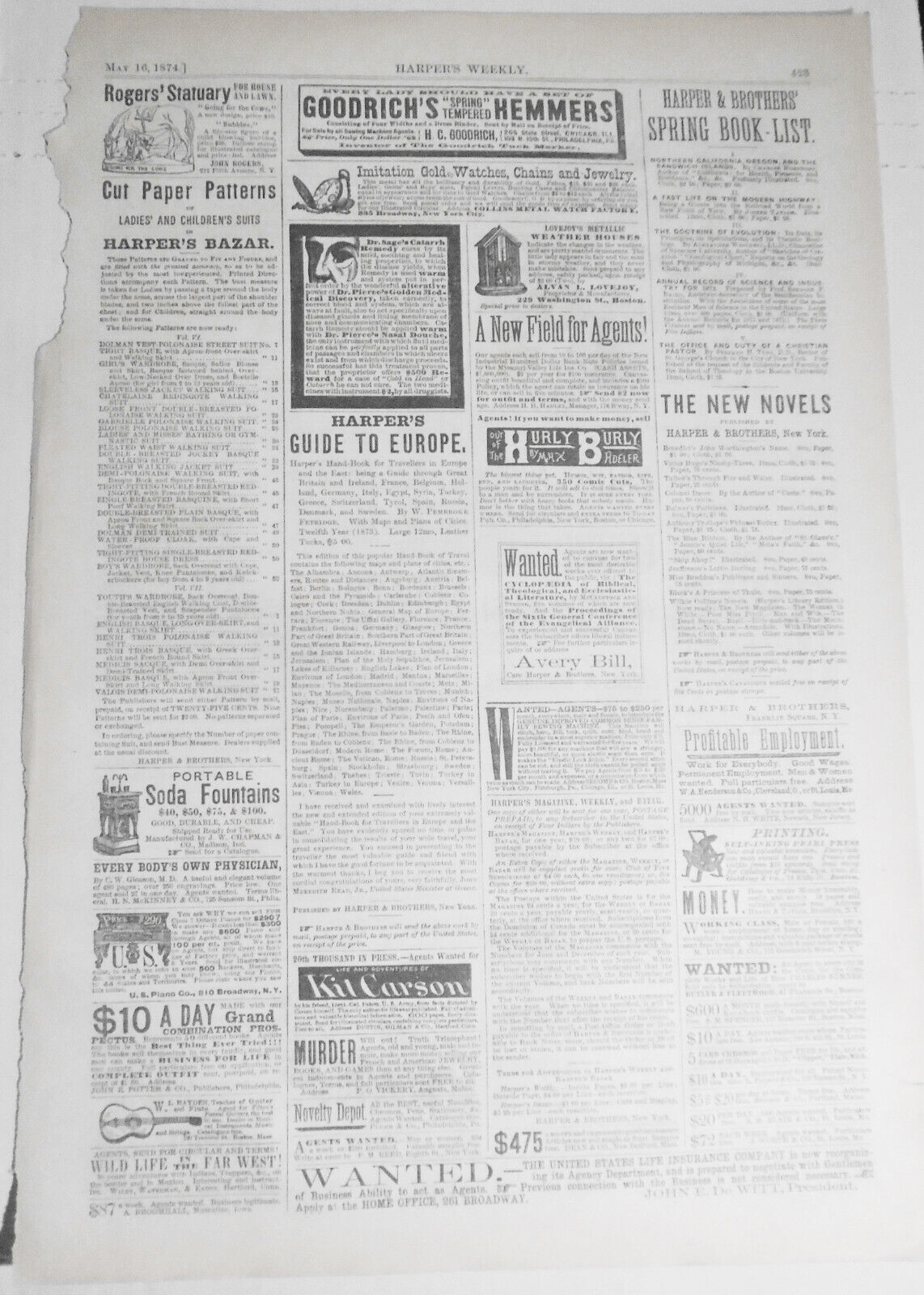 A Plague o' both your Houses - original cartoon in Harper's Weekly May 16, 1874