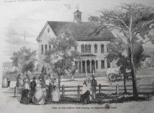 View Of The Putnam Free School, At Newburyport, Mass - Gleason's Pictorial 1852