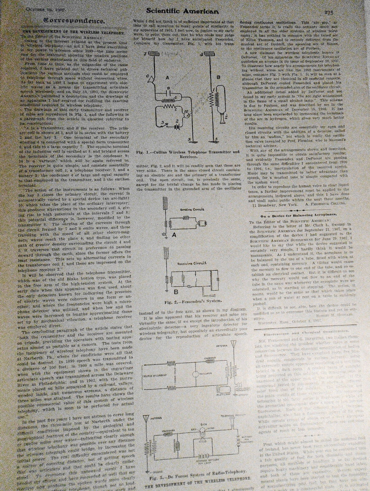 Scientific American - October 19, 1907 - Flying Experiments; Manufacturing, etc