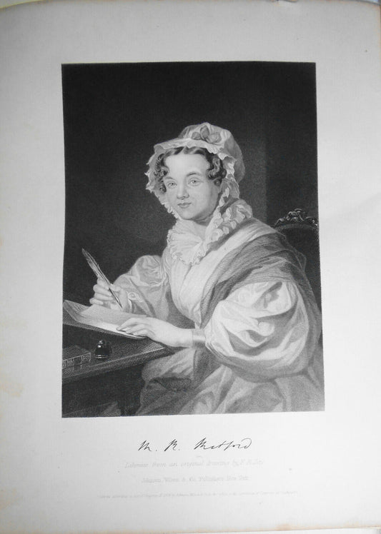 Mary Russell Mitford - steel engraving - 1876 -Duyckinck Internationale Gallerie
