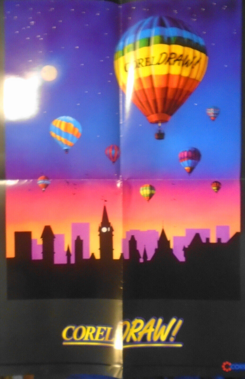 Corel Draw! Poster (24x17")  and  Press Kit - 1990