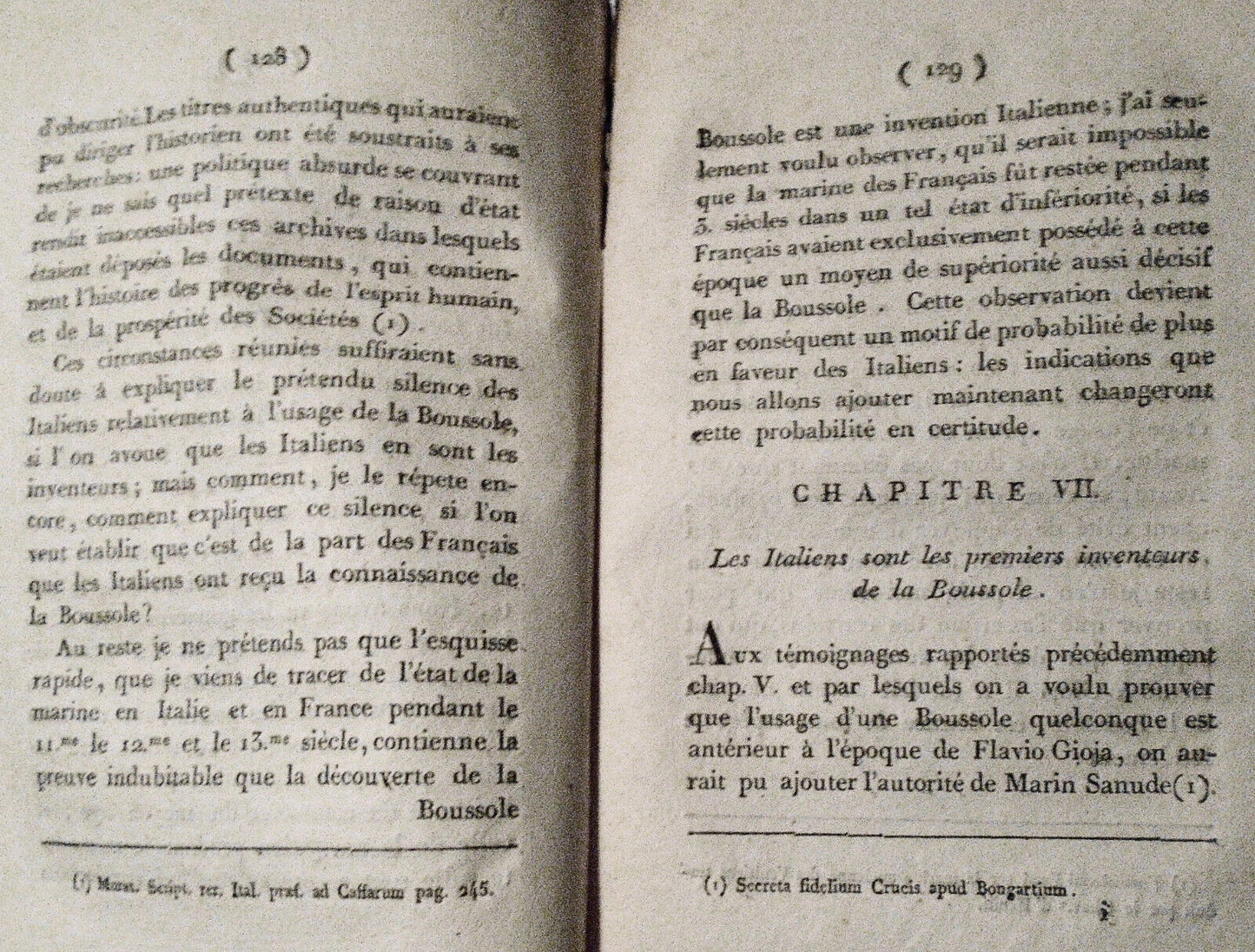 1808 [Compasses] De l'Invention de la boussole nautique, by Flaminius Venanson.