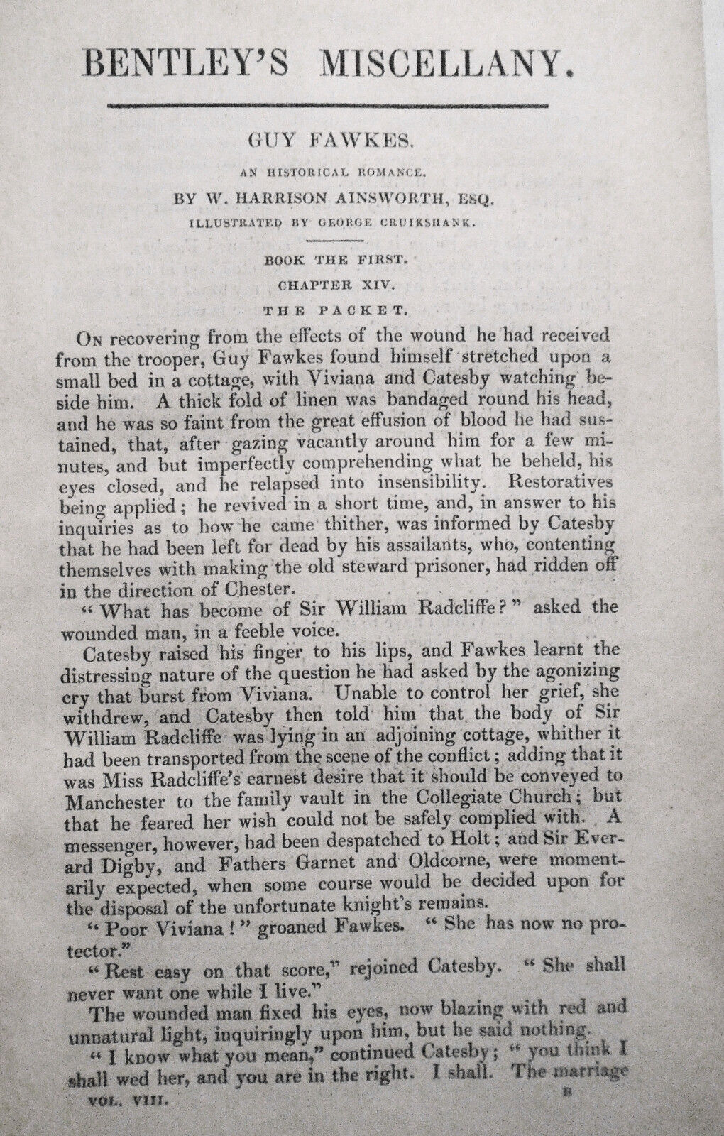 1840 Edgar Allan POE : The Fall of the House of Usher - in Bentley's Miscellany