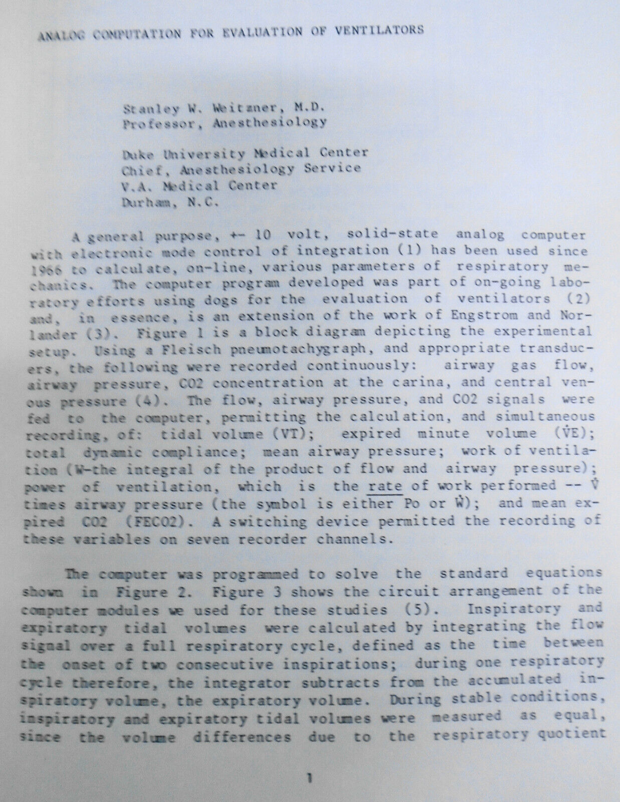 Computers in critical care and pulmonary medicine, by Sreedhar Nair. 1st ed 1980