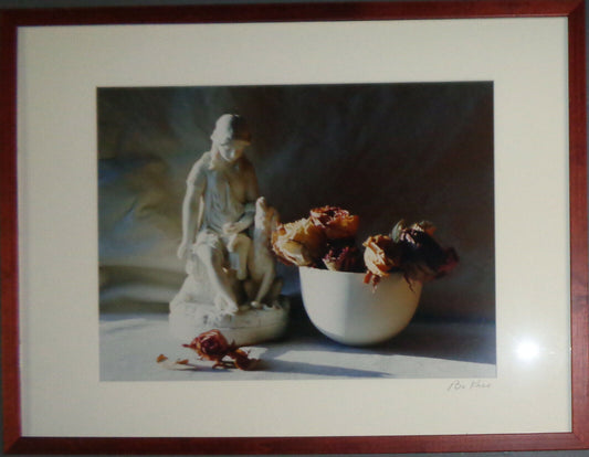 Bo Kass : Figure with flowers - SIGNED original C-Print.