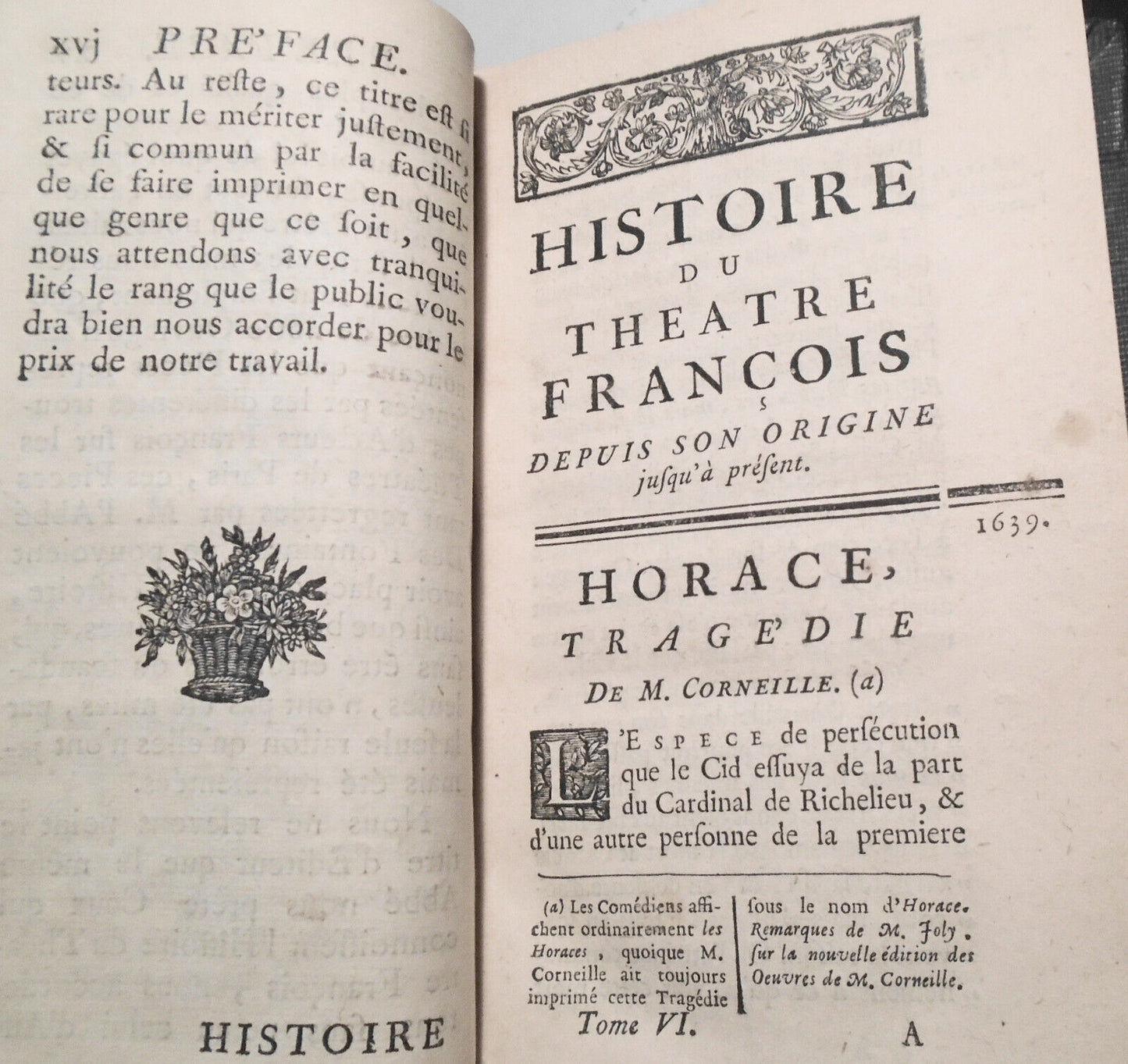 1746 Histoire Du Theatre Francois Tome 6. Corneille, Gilbert, Scudery, et al.