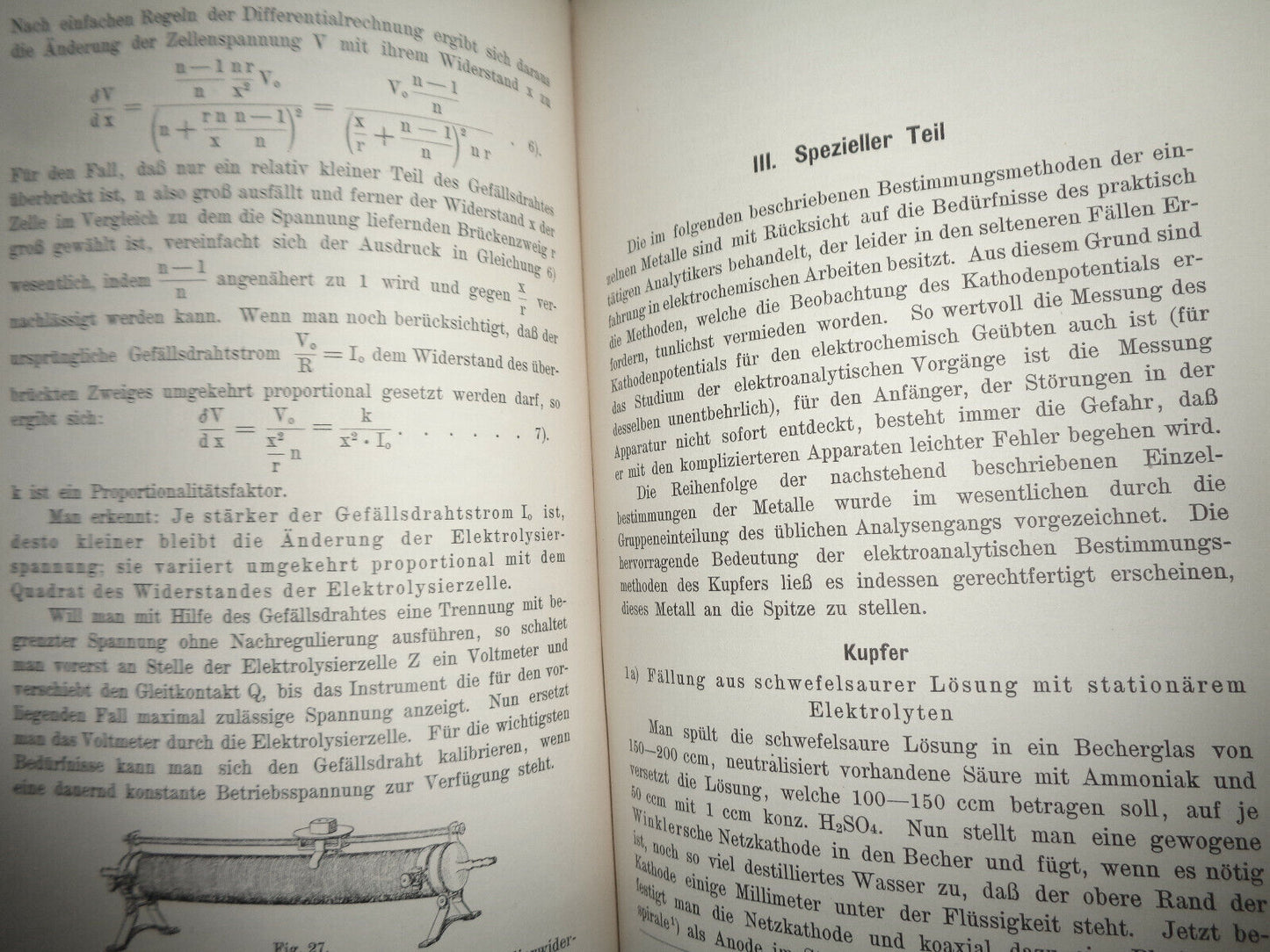 Elektroanalytische Methoden by William C Treadwell. 1915 First edition Hardcover