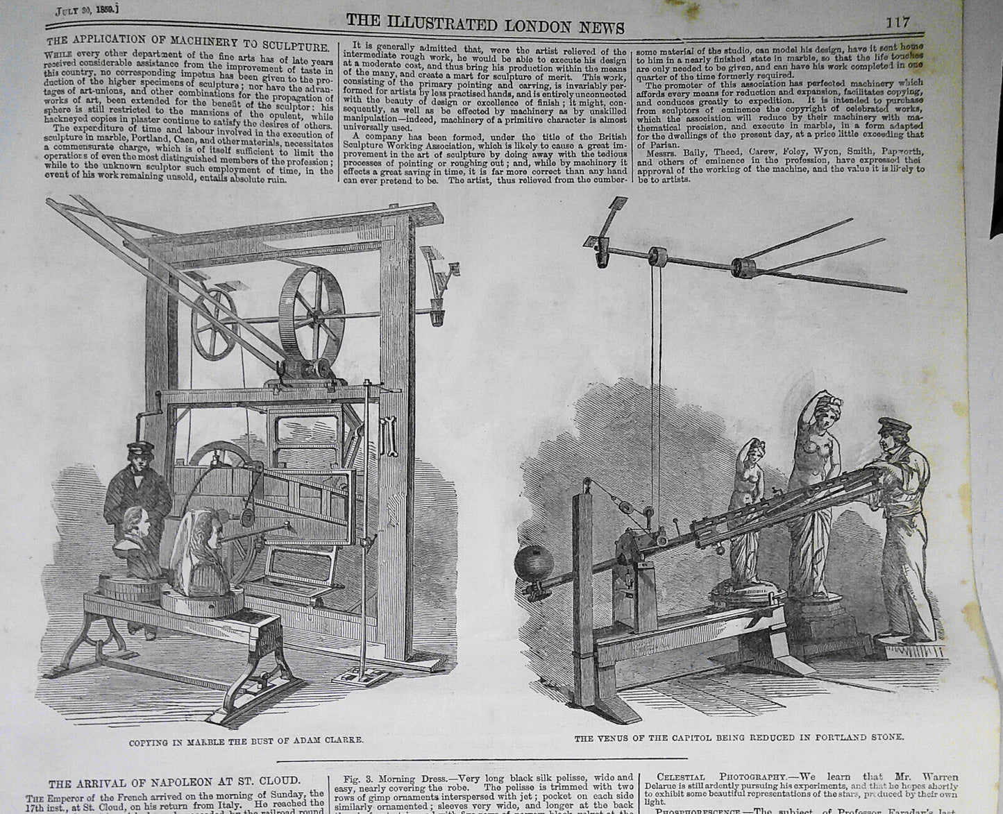 Illustrated London News, July 30, 1859. Railway Map of Lower Egypt;  Mantua; etc