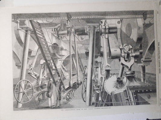 The Paddle-engine Room Of The "Great Eastern." 1859 Illustrated London News