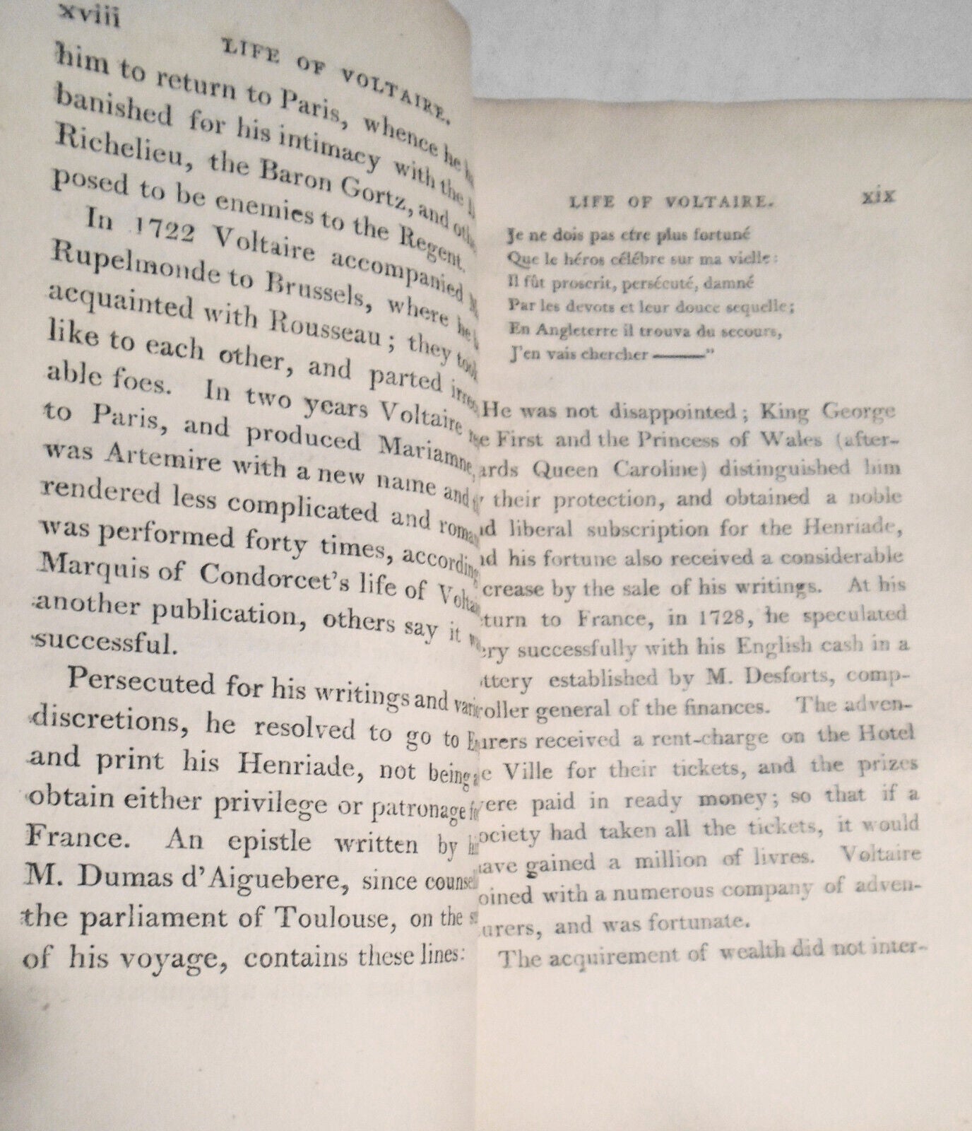 [Voltaire] Voltairiana, by Mary Julia Young - 4 Volumes, 1805 first edition