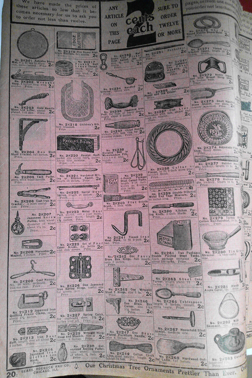 10 pages of household bargains from Sears, Roebuck & Co Retail Catalog 1905