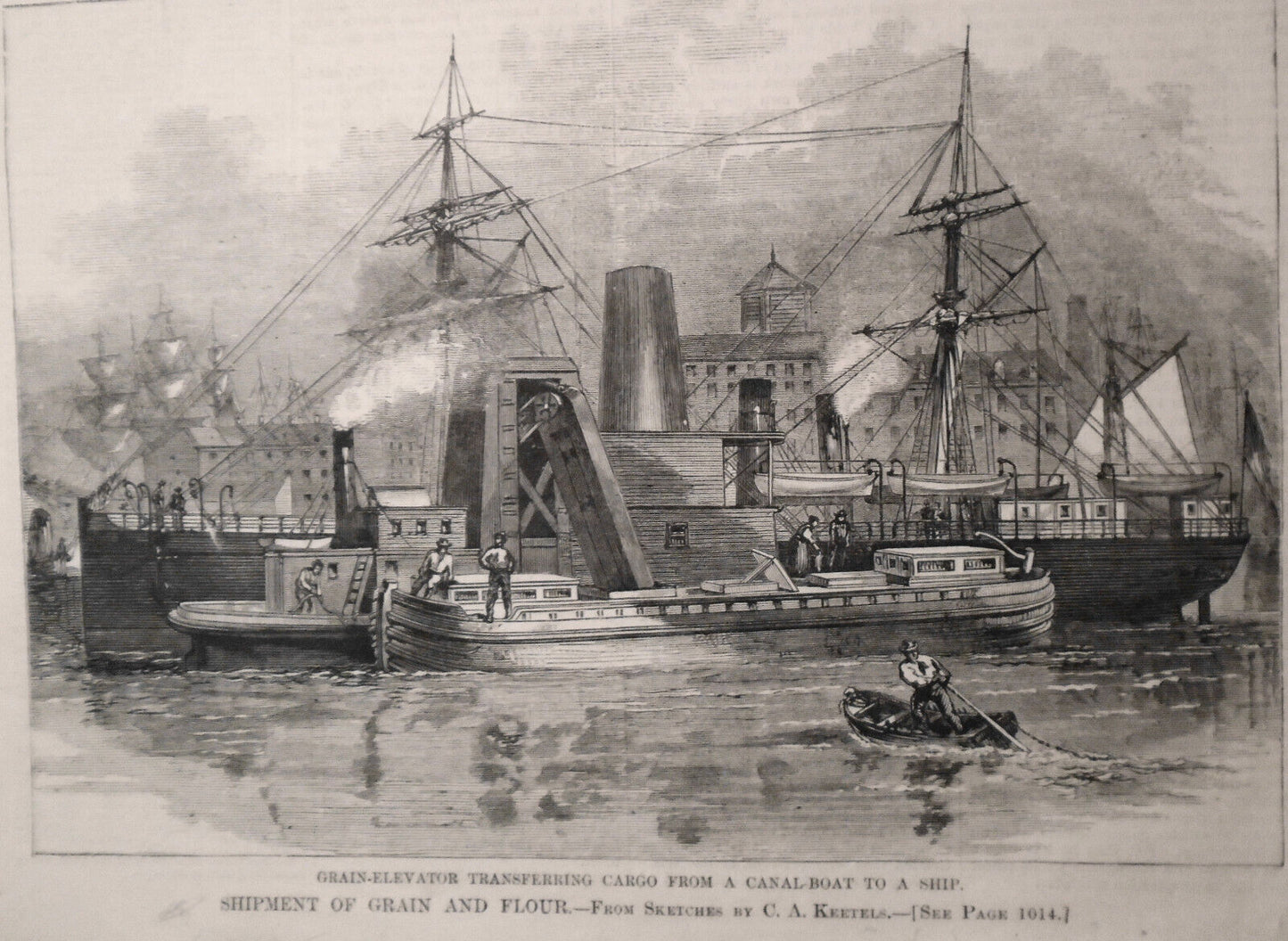 Shipment Of Grain And Flour - Sketches By C. A. Keetels - Harper's Weekly 1873