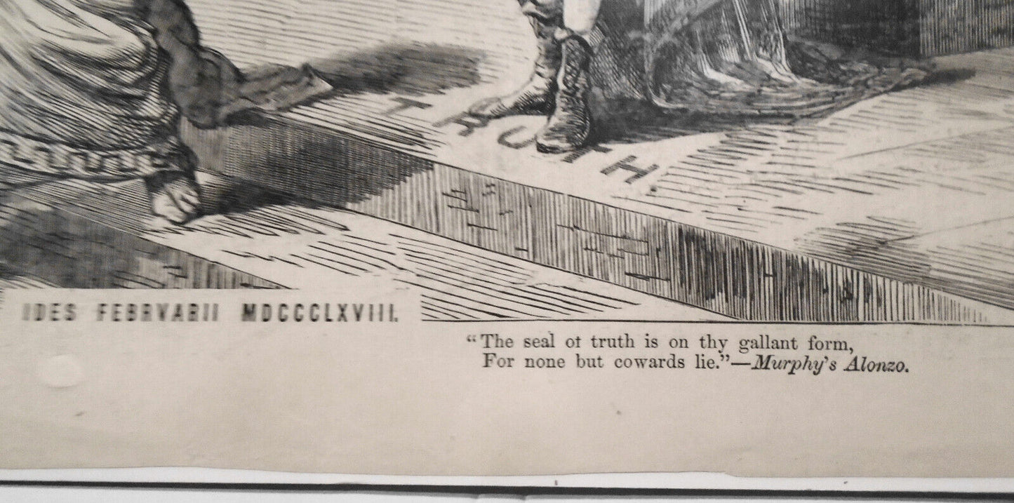 [U.S. Grant; Johnson impeachment] ] "Ides Febrvarii MDCCCLXVIII,"  1868