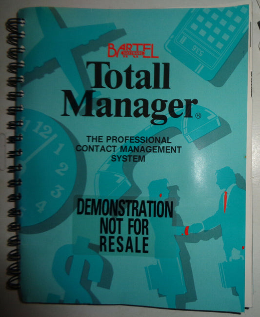 Totall Manager by Bartel Software - Contact management system for IBM PCs. 1990