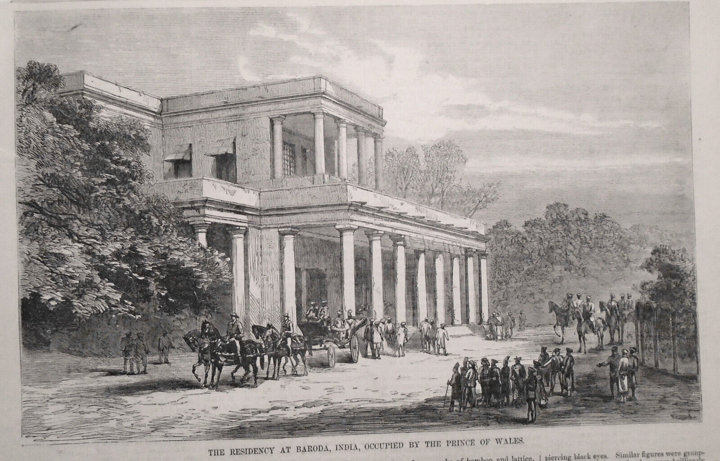 The Prince Of Wales In India - Harper's Weekly February 5, 1876 Story & 2 prints