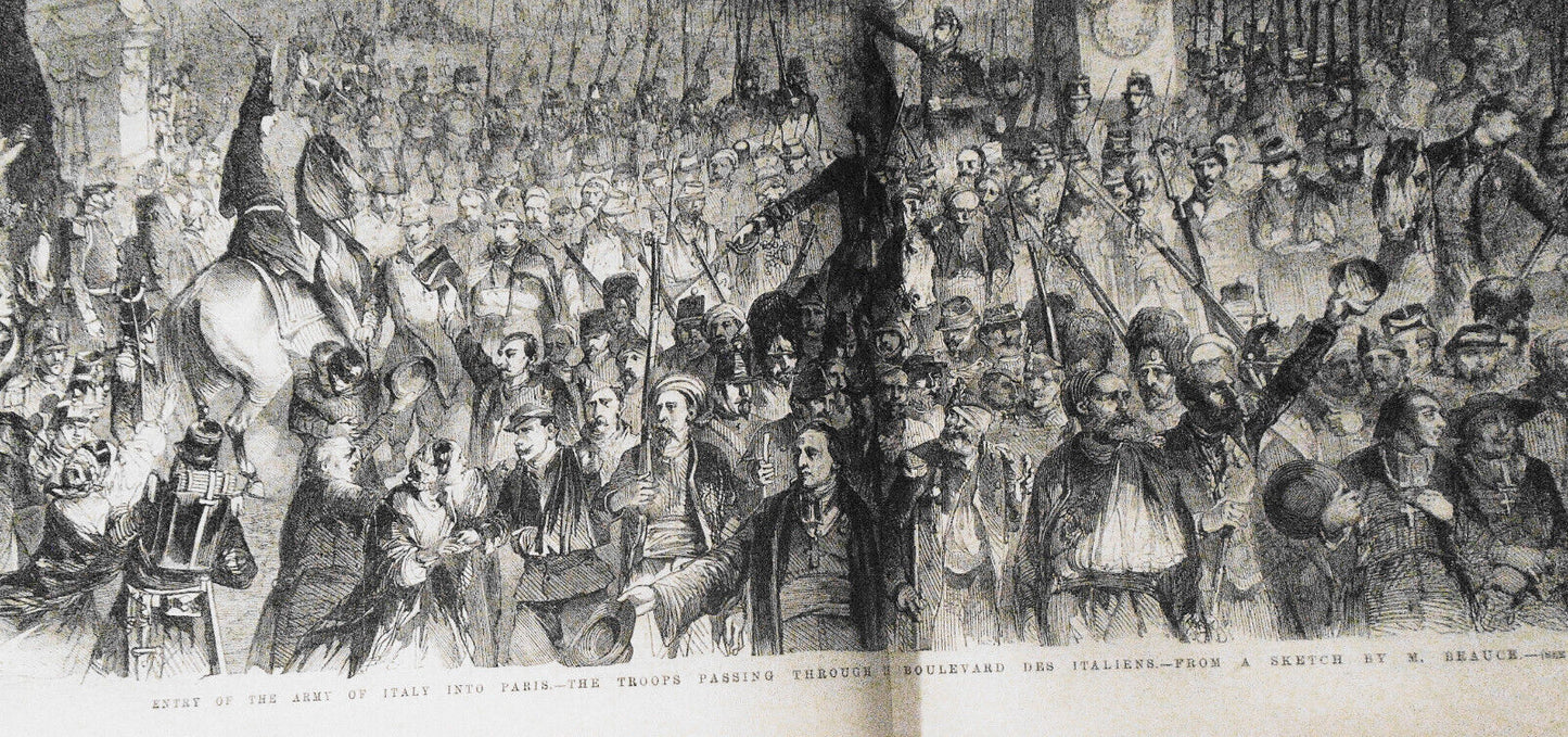 The Illustrated London News, August 27, 1859 - Army of Italy in Paris; fetes etc