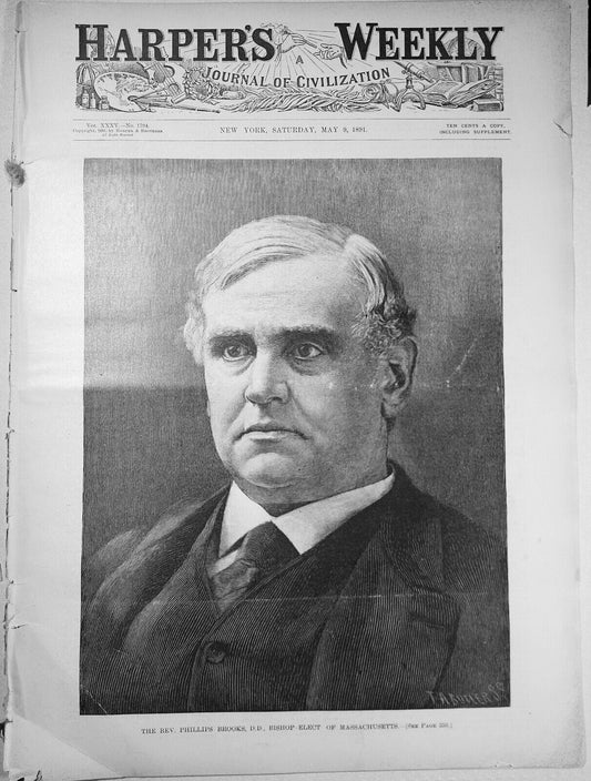 Harper's Weekly May 9, 1891. The Horse from ranch to market; Carnegie Hall; etc