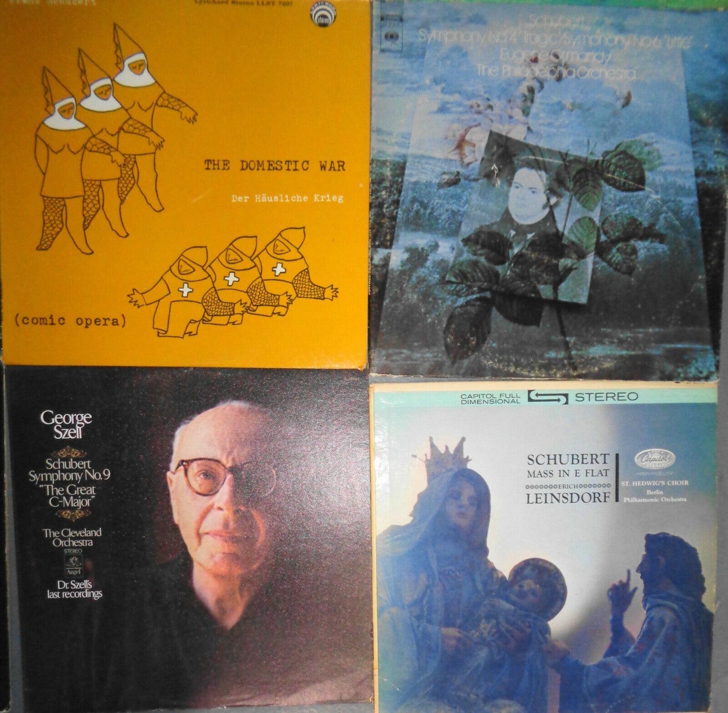 16 Schubert  LPs lot - Szell, Battle, Suk Trio, Stern /Rose, Oistrakh, Toscanini