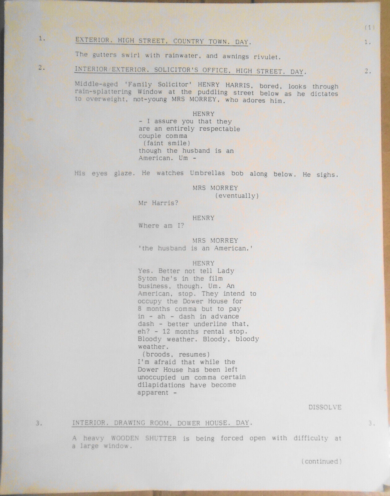 Dennis Potter : Midnight Movie - Original Screenplay - unpublished script