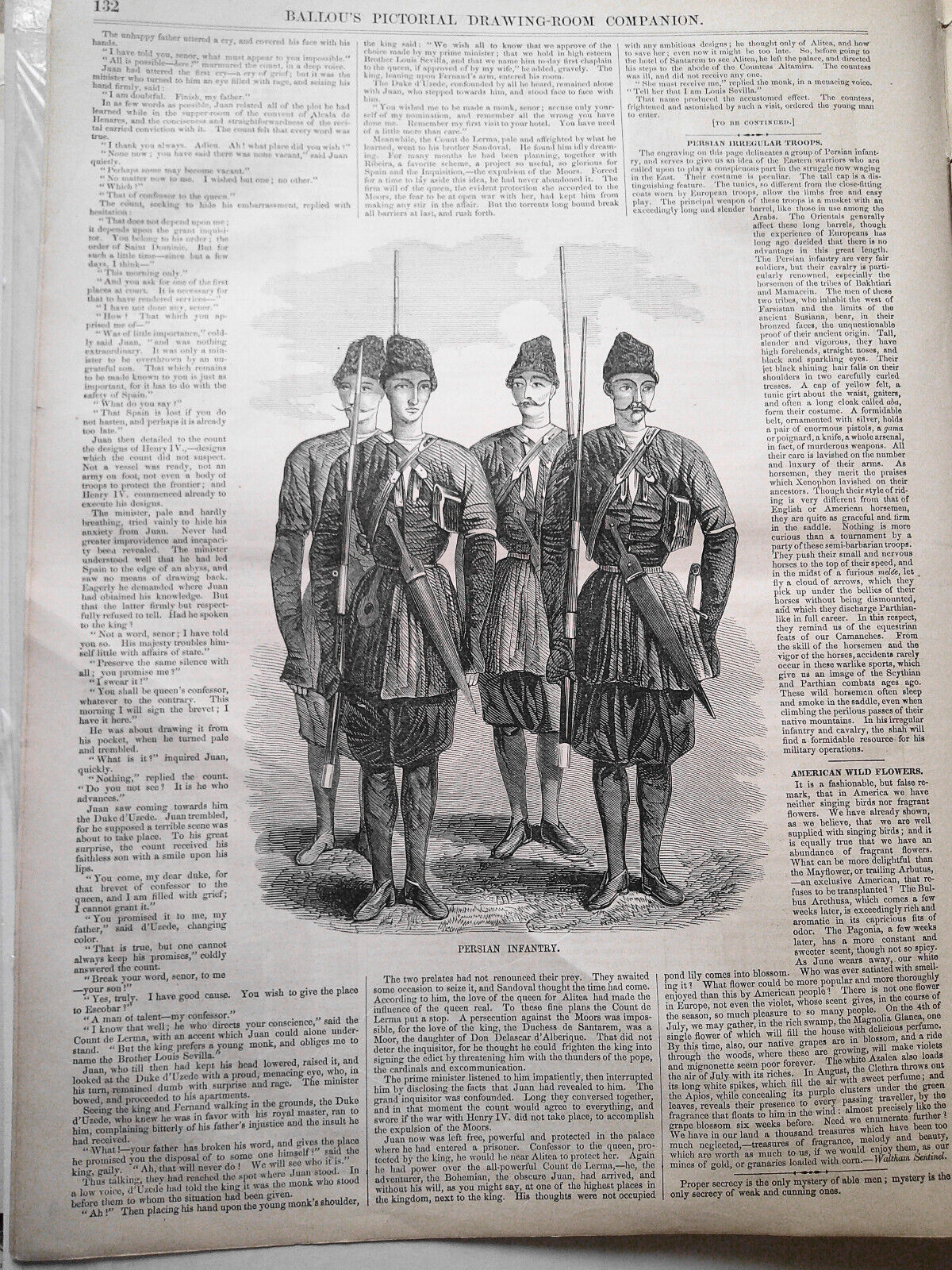 Ballou's Pictorial February 28, 1857 Eastern Domestic Architecture; Columbus etc