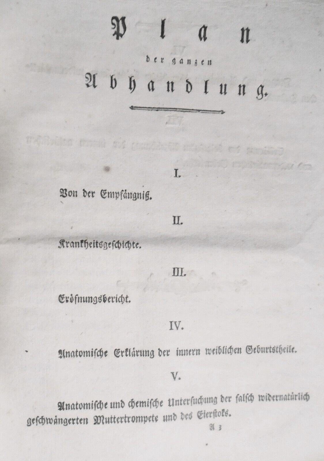 1785 Kurzgefasste Abhandlung einer Ungewohnlich und Fonderbaren Krankheit [Gyn]