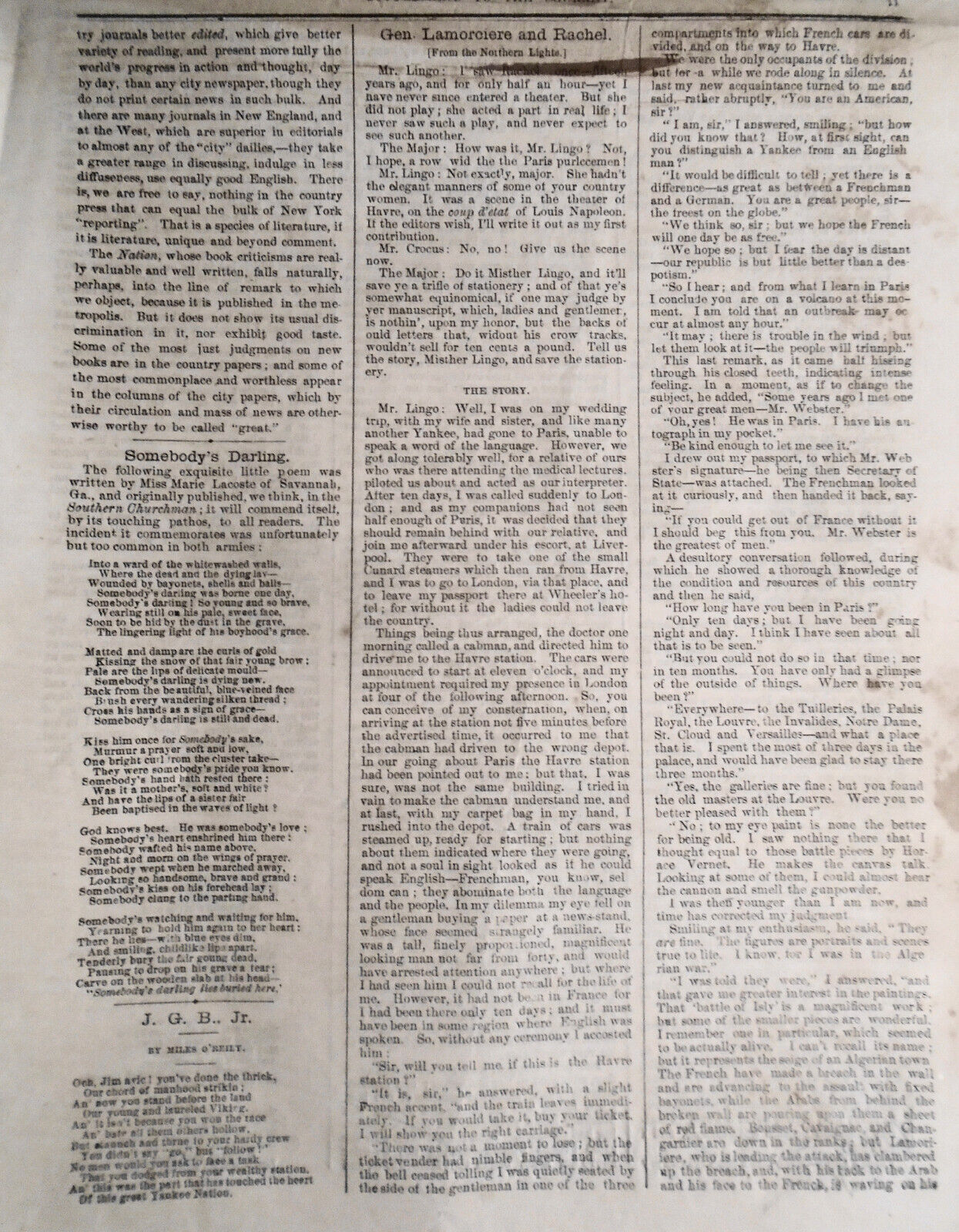 Supplement To Connecticut Courant, January 26, 1867 - Mr Nasby in North Carolina