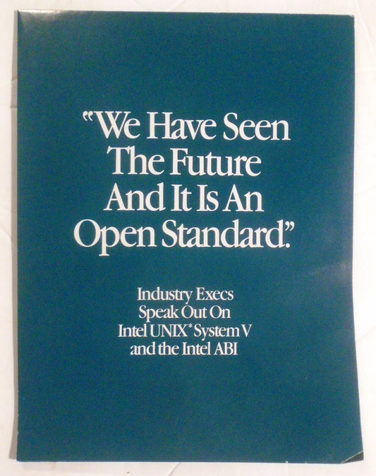 1989 Intel UNIX System V brochure: Michael Dell et al comments