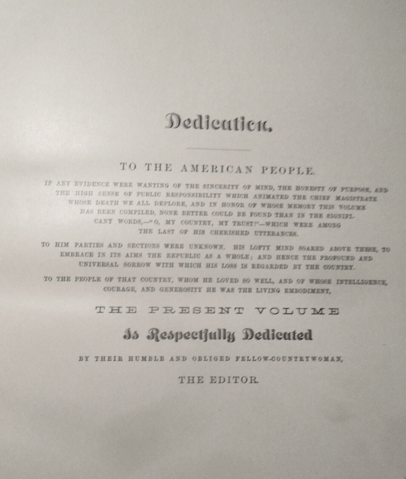 1882 President James A Garfield's Memorial Journal by Clara F Deihm. 1st edition