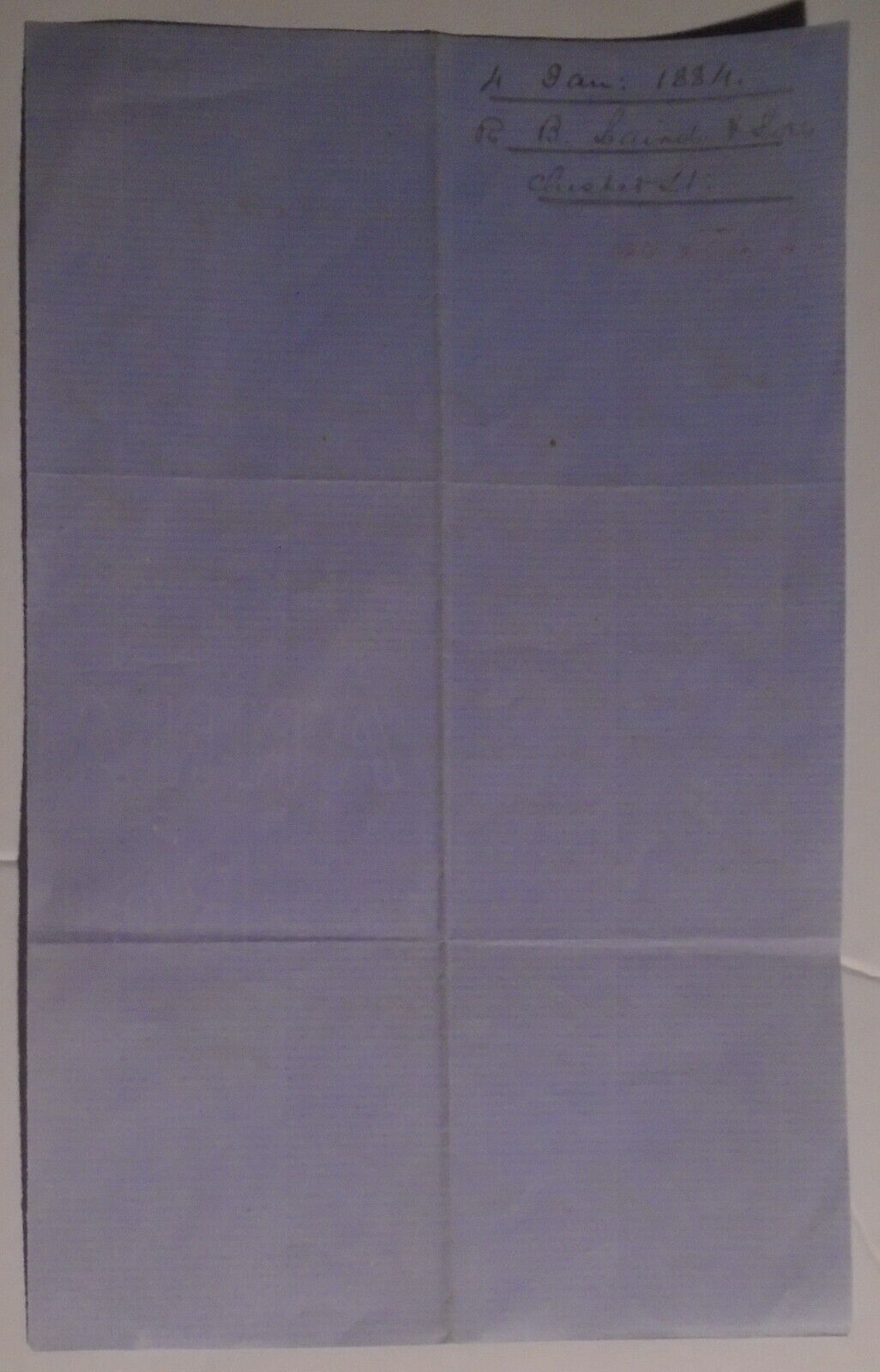 ALS, signed by R. B. Blaird, Florist to the Queen Victoria - 1884