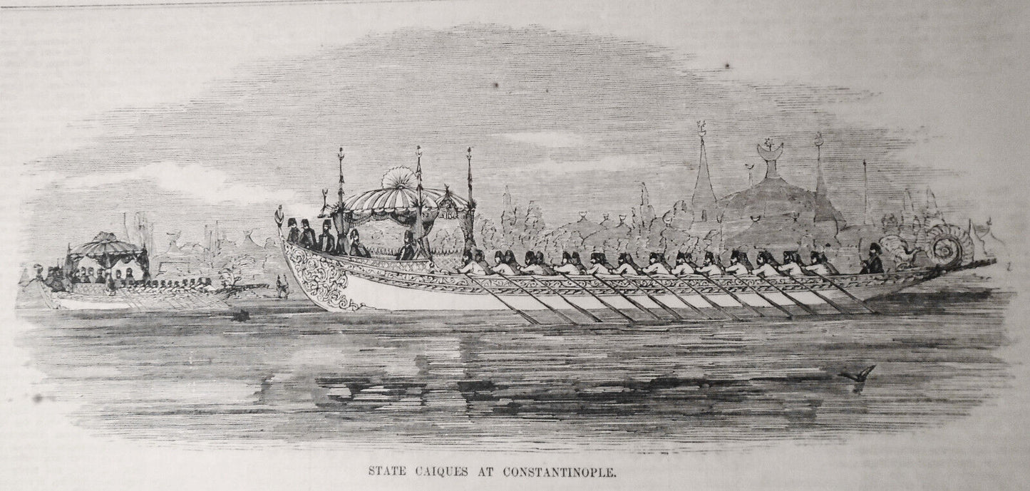 View Of The Bosphorus - 2 prints & story - Gleason's Pictorial 1854