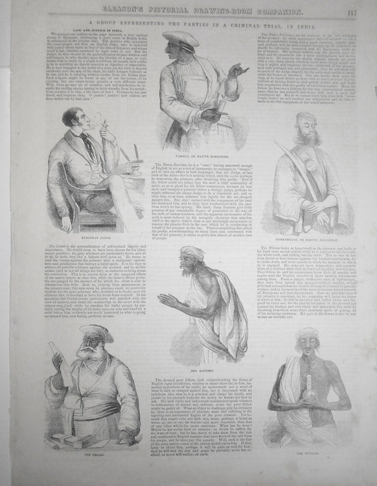 1852 Parties in a Criminal Trial in India - Print & story - Gleason's  original