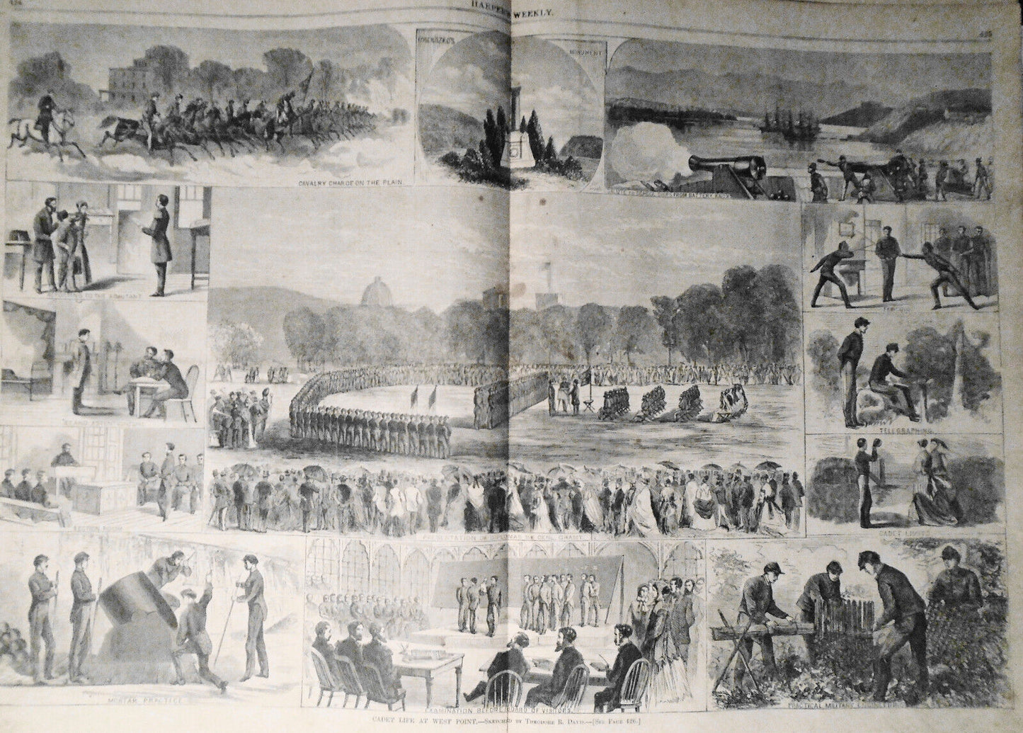 Harper's Weekly July 4, 1868 Original - West Point Cadet Life; NY Yacht Club etc