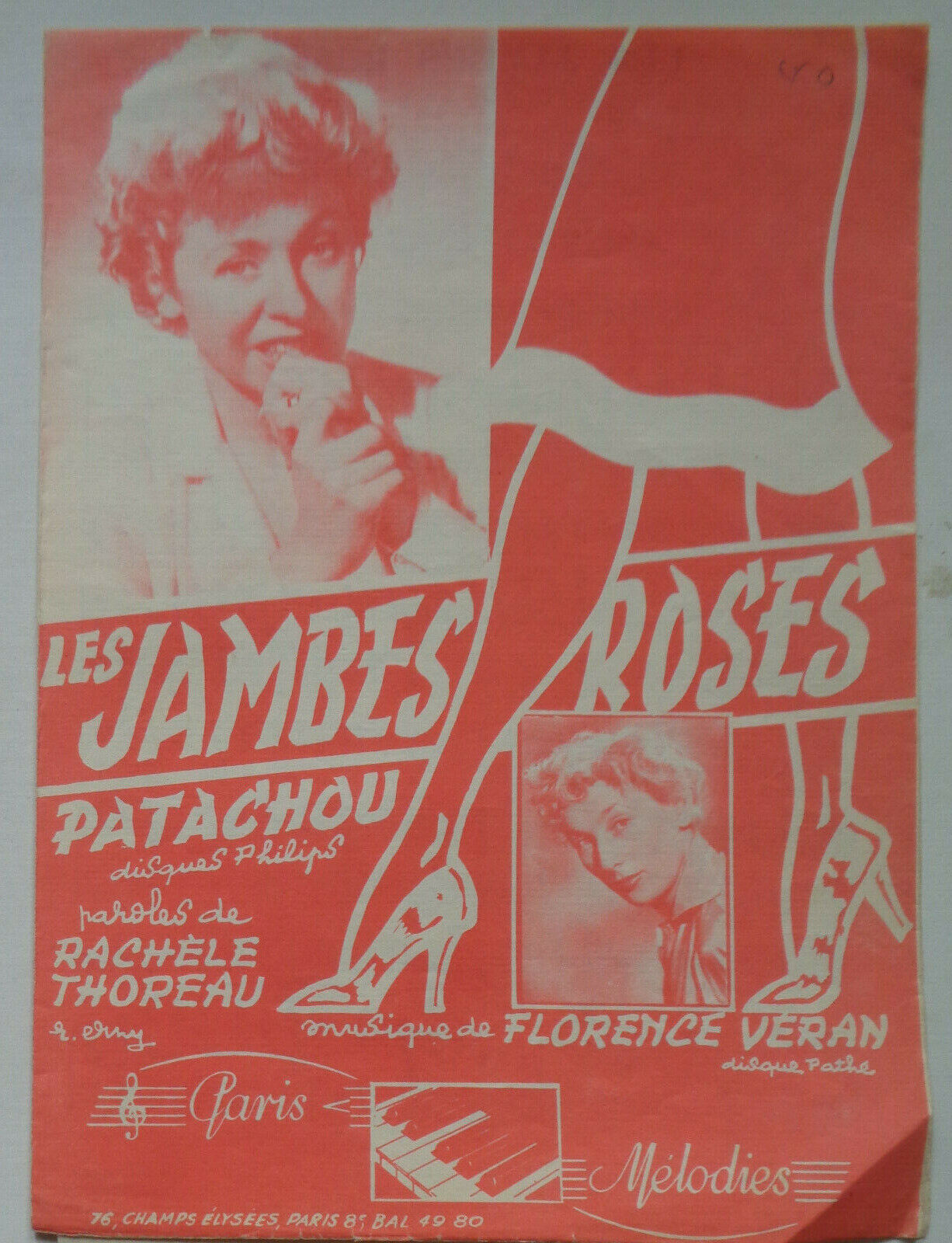 Les Jambes roses - musique de Florence Véran; paroles de Rachèle Thoreau. 1954