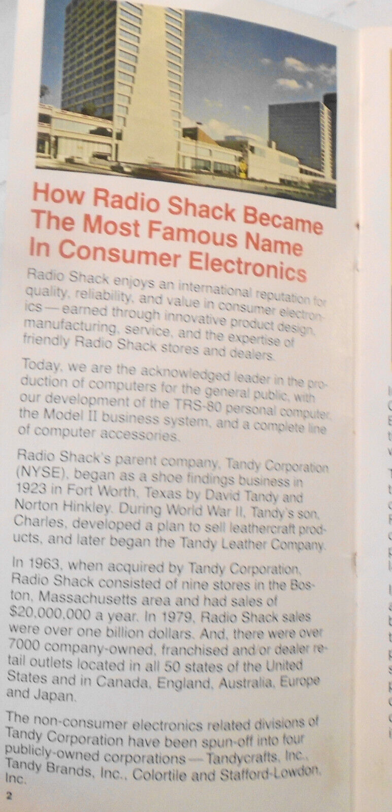 1980 Radio Shack Recruitment Brochure -  the exciting world of Retail Management