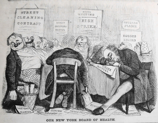Our New York Board Of Health, original cartoon in Harper's Weekly August 5, 1865