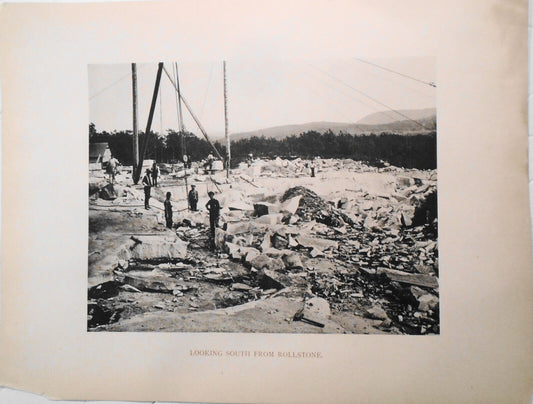 Looking South from Rollstone, Fitchburg MA - print - early 1900s 13.75" x 10.25"