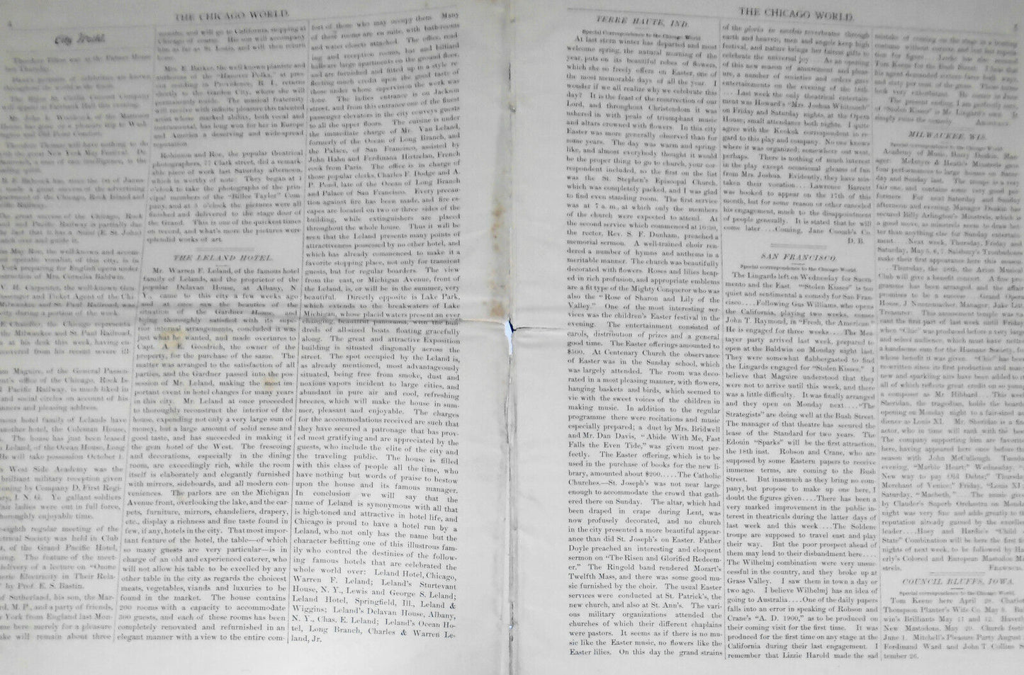 Chicago World - Society & the Fine Arts - April 30, 1881 Complete Original Issue