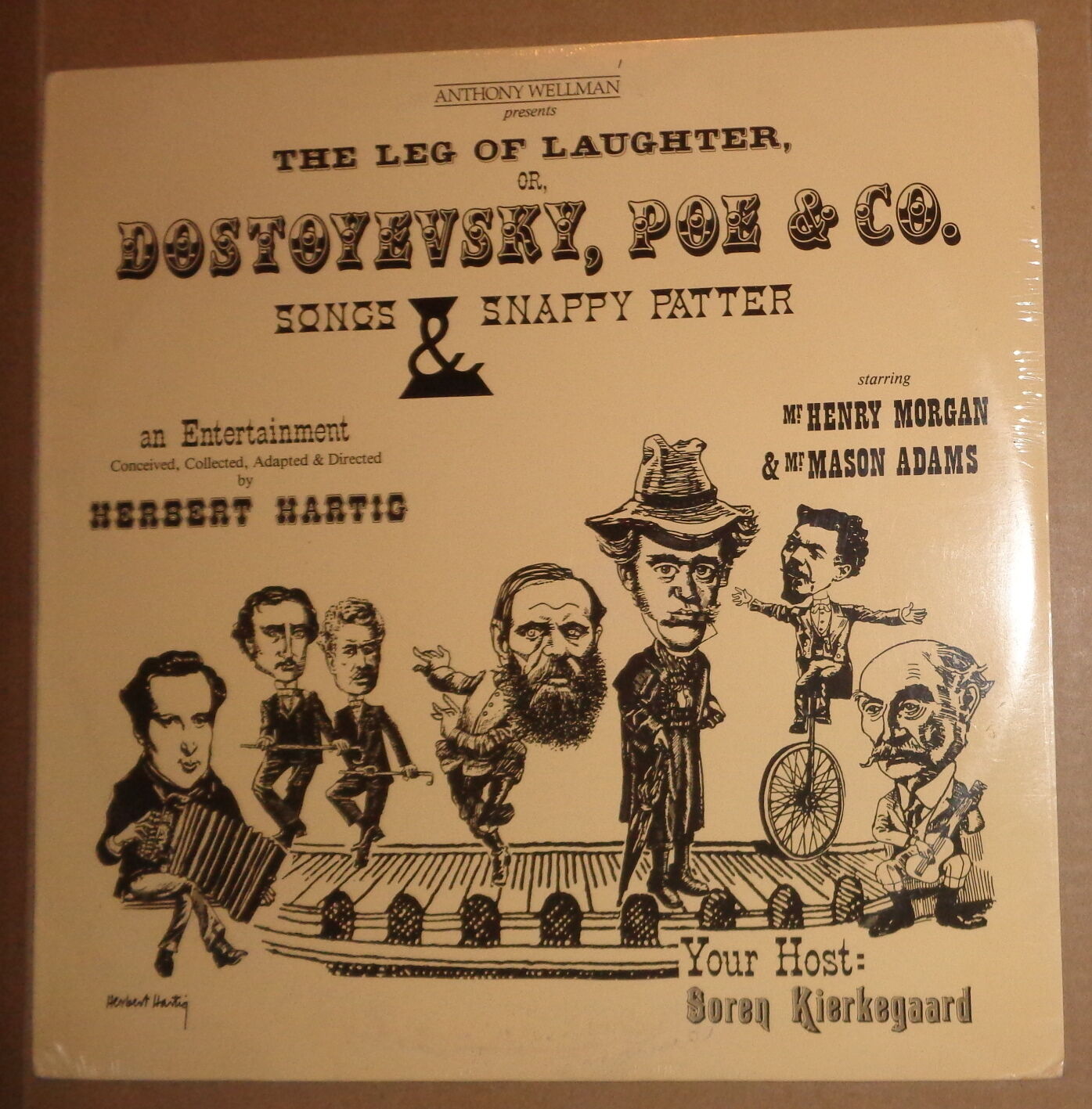 THE LEG OF LAUGHTER, OR DOSTOYEVSKY, POE - LP - SEALED Songs, etc - by A Wellman