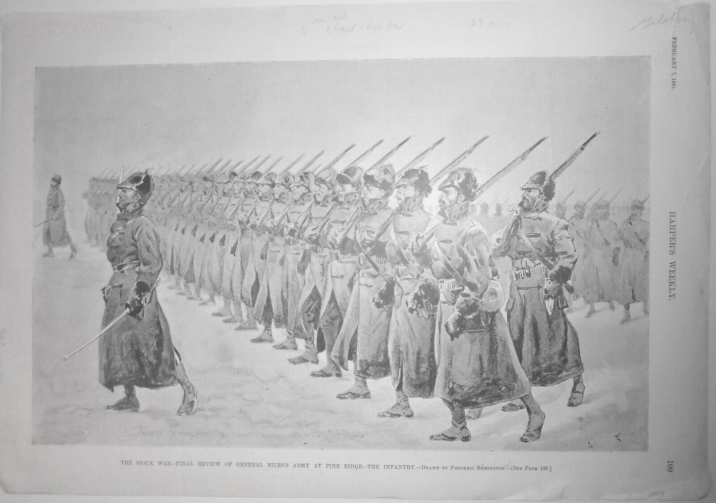 The Sioux War - Review Of General Mile's Army At Pine Ridge - F. Remington,1891