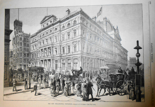 The New Philadelphia Post Office - Harper's Weekly - March 29, 1884