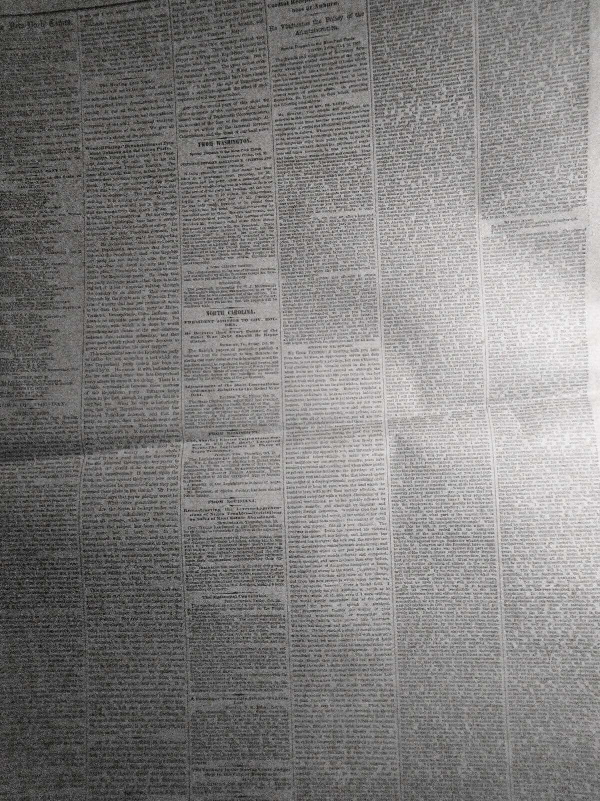 The New York Times, October 21, 1865 - Speeches at Cooper Union: Horace Greeley