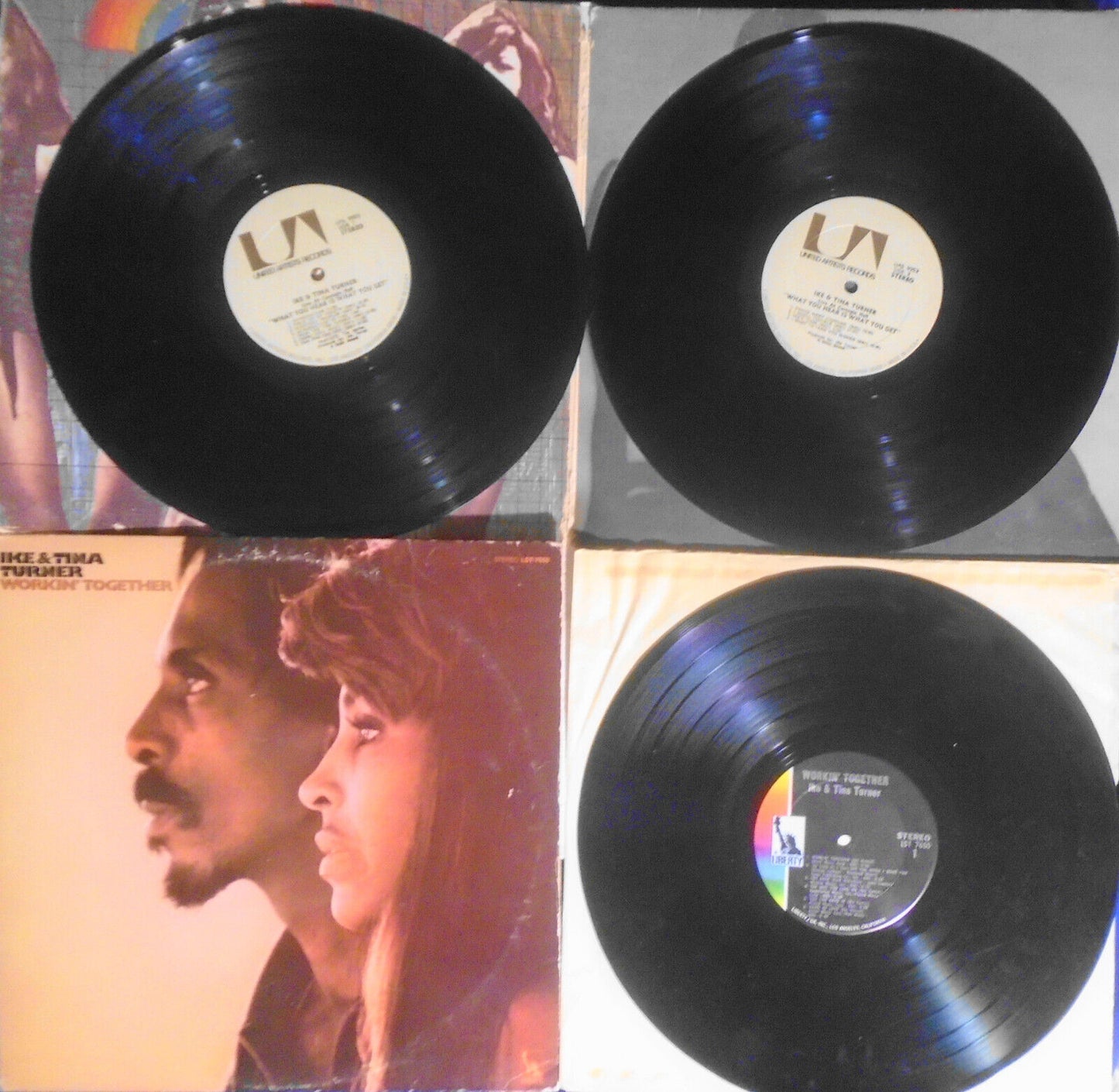 Ike & Tina Turner : "Workin' Together"& Live at Carnegie Hall" - LP & 2XLP lot