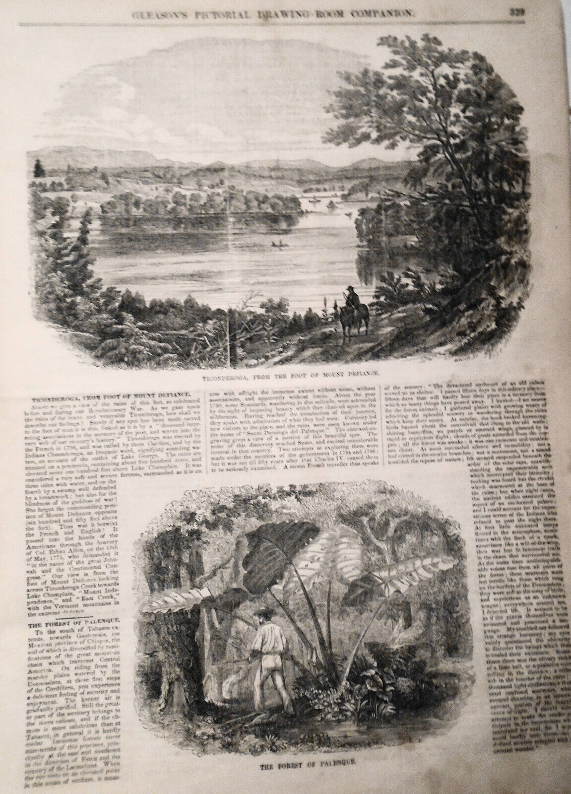 Gleason's Pictorial, May 27, 1854 - Crystal Palace; Ticonderoga; Cassoway...