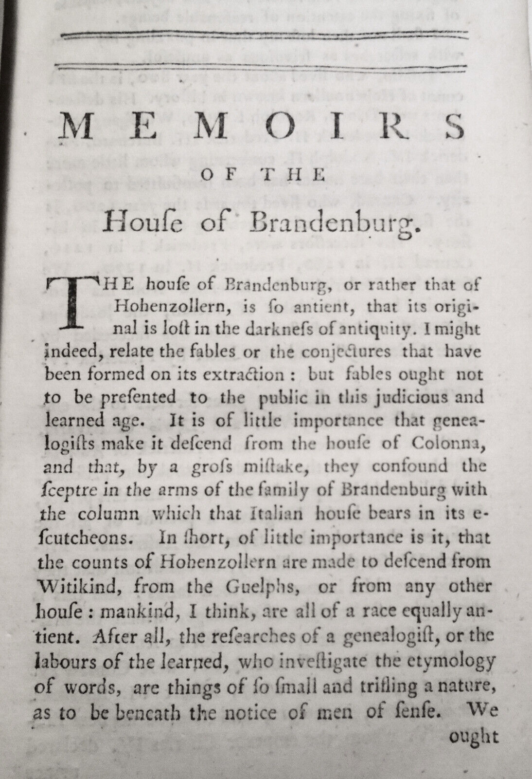 1759 Memoirs of the house of Brandenburg