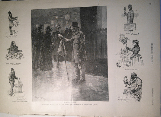 "East-side Merchants of the Sidewalk: A Pretzel Peddler". Harper's Weekly, 1891
