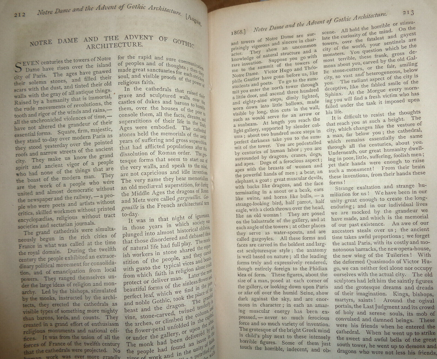 1868 Atlantic Monthly Volume 22 - Notre Dame, Hudson River, Hawthorne, the poor