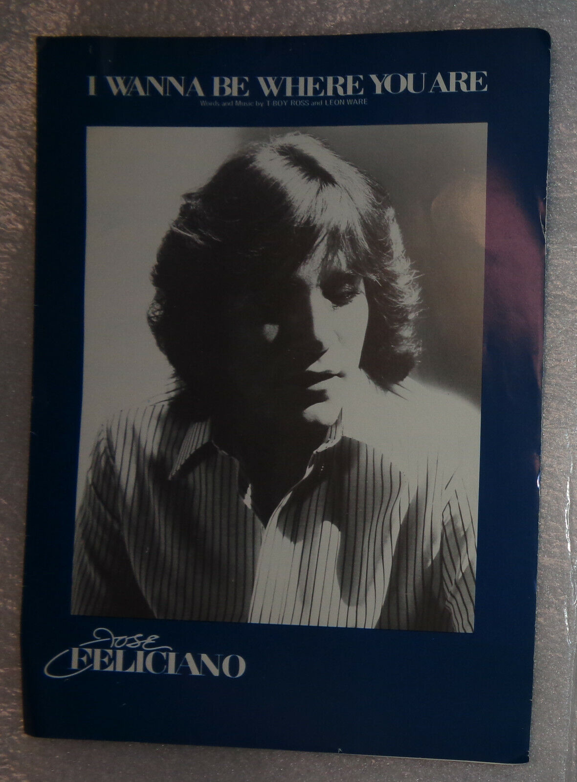 José Feliciano - I wanna be where you are - original sheet music, 1972