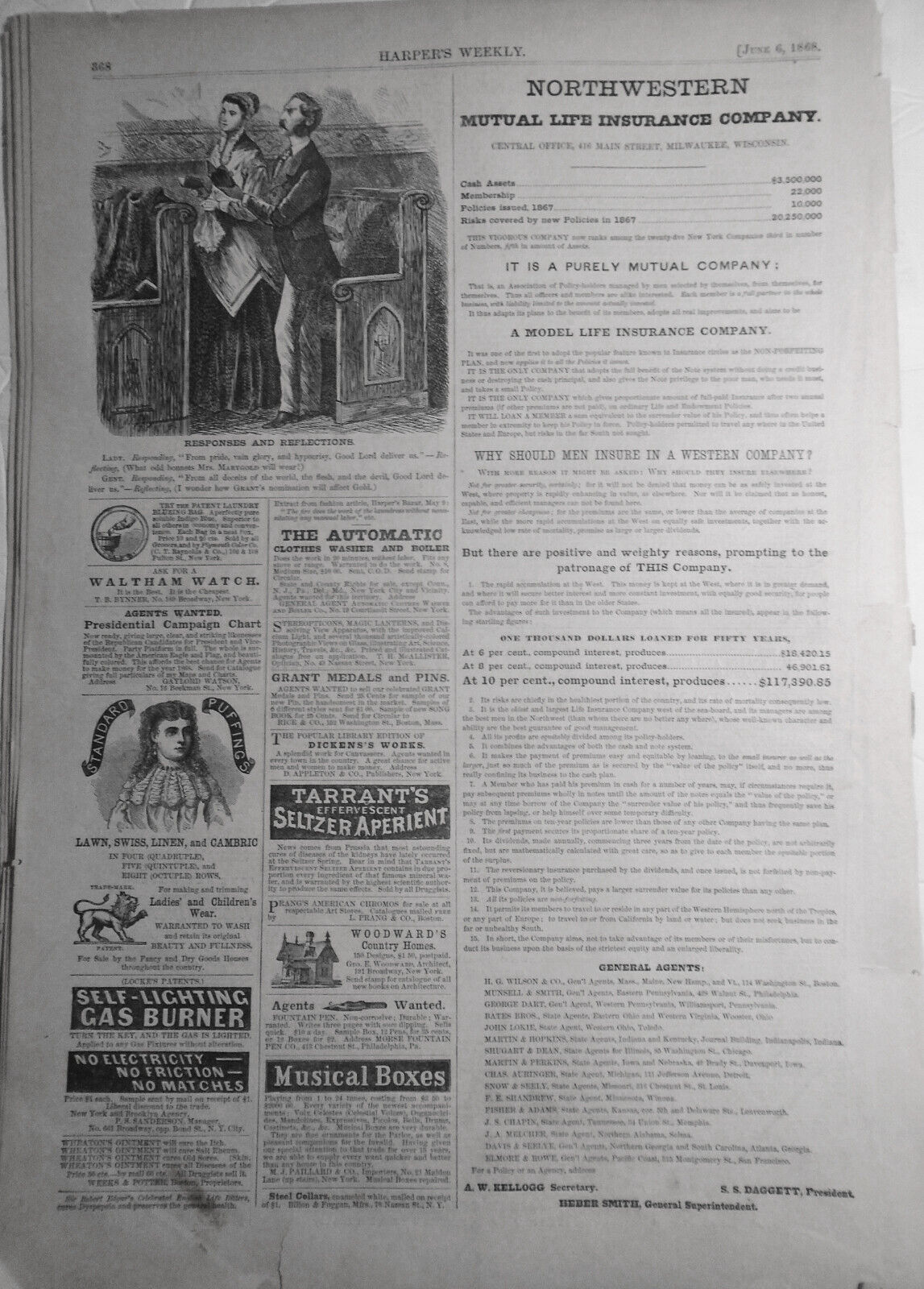 Harper's Weekly June 6, 1868: Republican Convention; Monument to dead soldiers