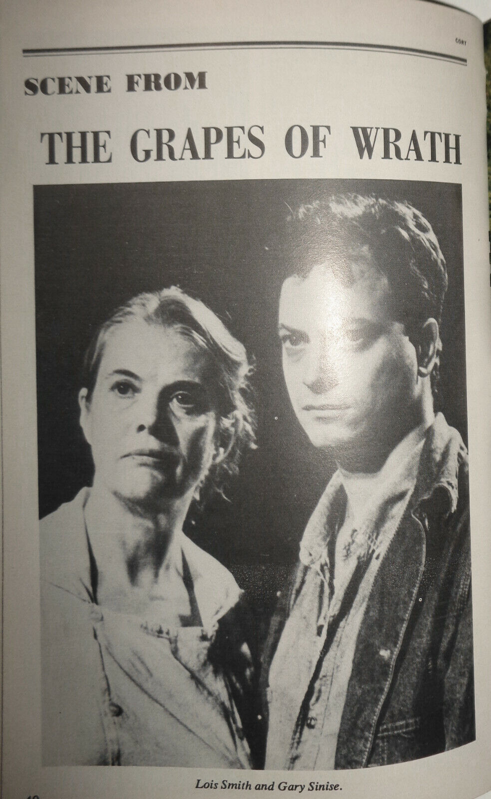 THE GRAPES OF WRATH -  OPENING NIGHT PLAYBILL - MARCH 22, 1990 CORT THEATRE